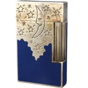 デュポン (S.T.Dupont) ライン2 ランデブー リュンス月 2500個限定シルバー×ブルー ライター