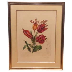 絵画  サルバドール・ダリ シュルレアリスムティクな花：残酷なキス