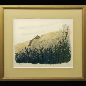 絵画 平山郁夫 敦煌「絲綢之路三題」より