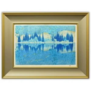 絵画 東山魁夷 碧い湖