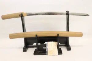 脇差 [長さ]52.0cm[反り]0.8cm[目釘]1個[銘]無銘 白鞘 宮城県登録