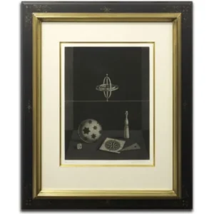 絵画 長谷川潔 ジロスコープのある静物画