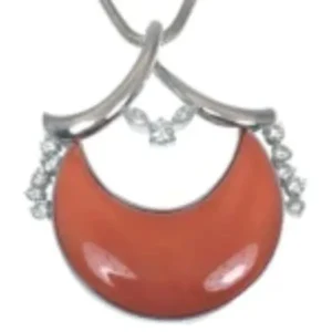 珊瑚(サンゴ) クレセントムーンシェイプ ネックレス