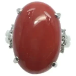 珊瑚(サンゴ) オーバルシェイプ リング