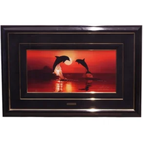 絵画 クリスチャン・リース・ラッセン ドルフィンシルエット(S)