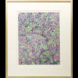 絵画  草間彌生 花さける信濃路