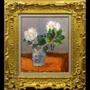 絵画 中川一政 白椿