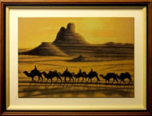 絵画 平山郁夫 楼蘭の朝