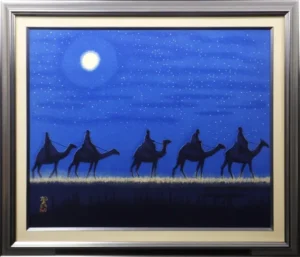 絵画 平山郁夫 月明