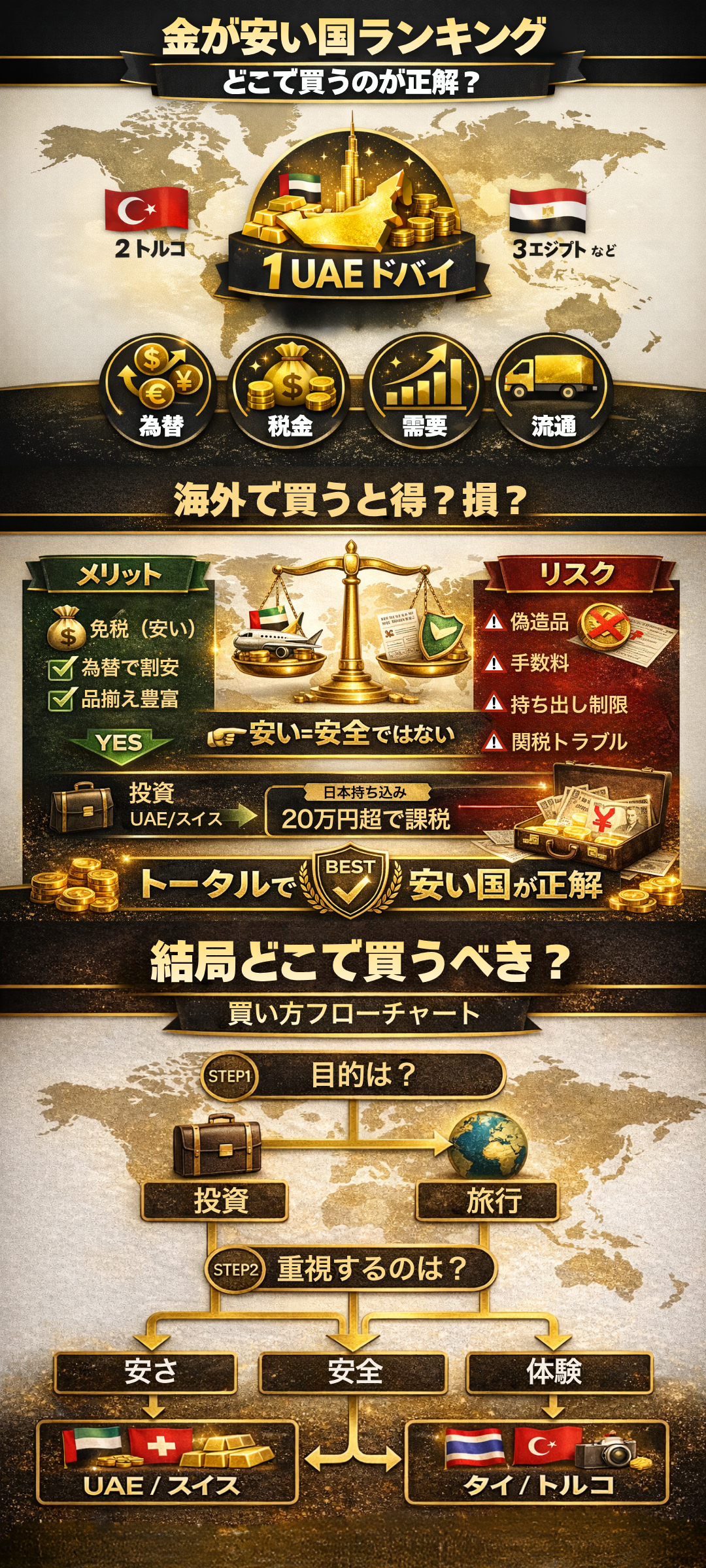 金が安い国ランキング2026年版｜今買うならどこ？税金・相場・注意点も解説