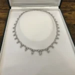 Pt900・K18 ダイヤモンド ネックレス