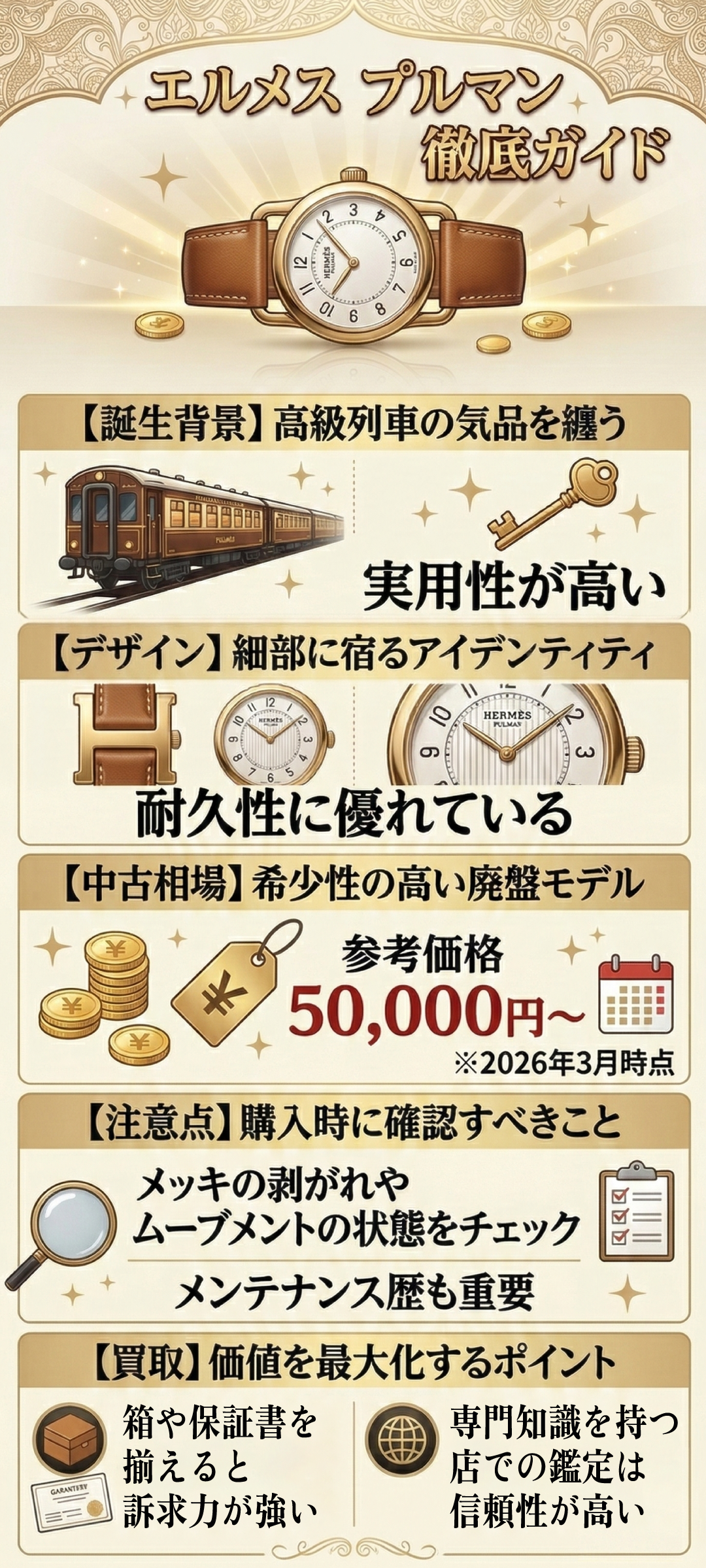 エルメス プルマンとはどんな腕時計？由来・特徴・中古相場やおすすめ購入先まで徹底解説