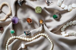 カラフルな宝石のアクセサリー