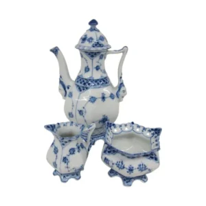 ロイヤルコペンハーゲン ブルーフルーテッド フルレース シュガーポット/クリーマー/コーヒーポット