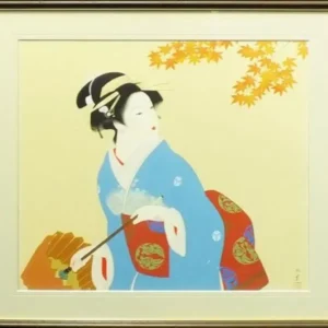 絵画 上村松園 しぐれ