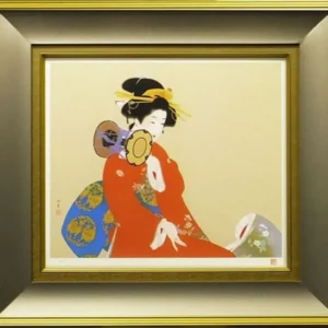 絵画 上村松園 鼓の音