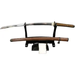 太刀[長さ]65.5cm[反り]1.9cm[目釘]2個[銘](表)三州住筒井清兼作(裏)昭和十九年二月 軍刀拵 栃木県