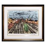 絵画 ベルナール・ビュッフェ 駅