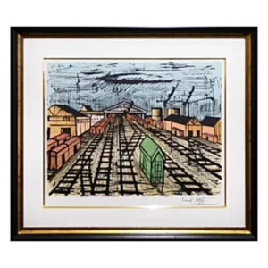 絵画 ベルナール・ビュッフェ 駅