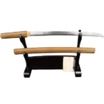 脇差 [長さ]47.4cｍ[反り]0.8cm[目釘]2個[銘]無銘 白鞘 新潟県登録