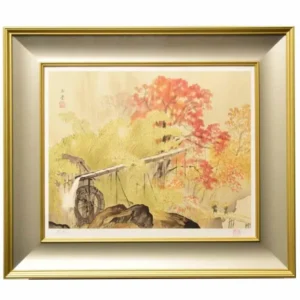 絵画 川合玉堂 渓村彩雨