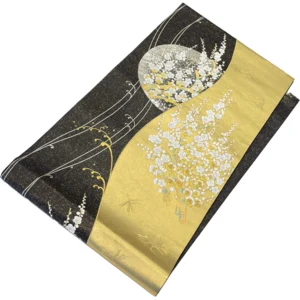 二色花柄 帯