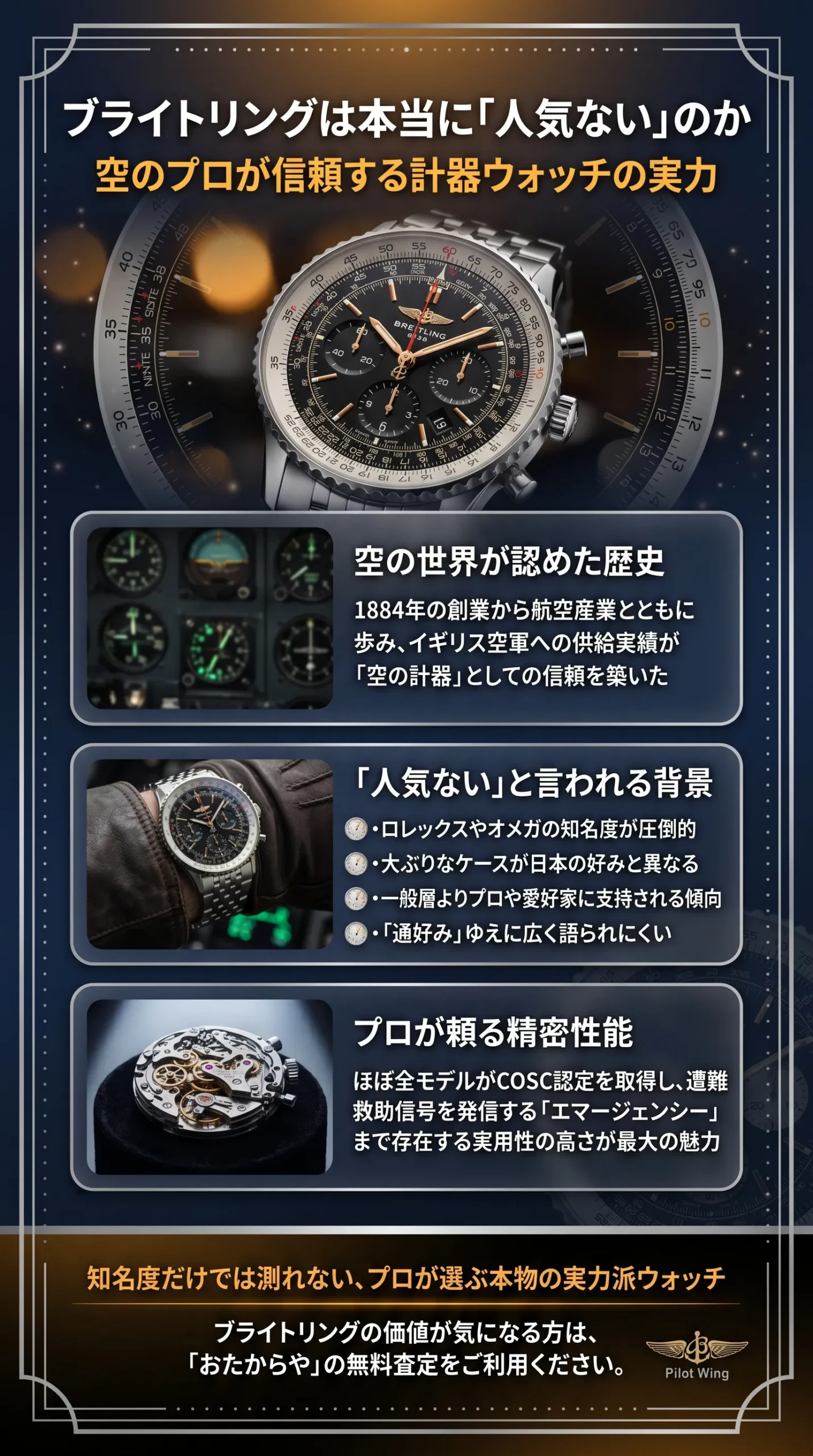 ブライトリングが「人気ない」と言われる理由と実際の評価とは？歴史や特徴とともに解説