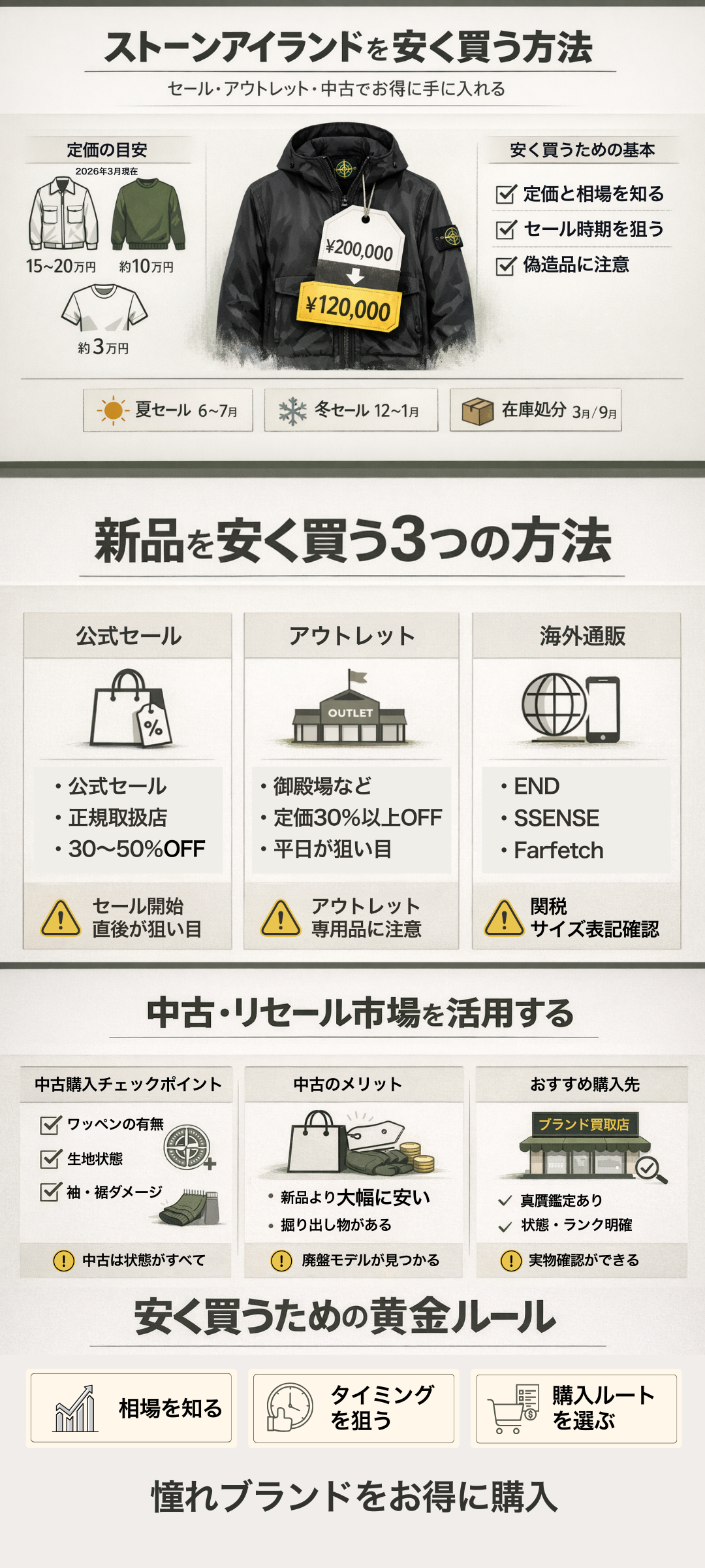 ストーンアイランドを安く買う方法とは？セール・アウトレット・中古まで幅広く解説