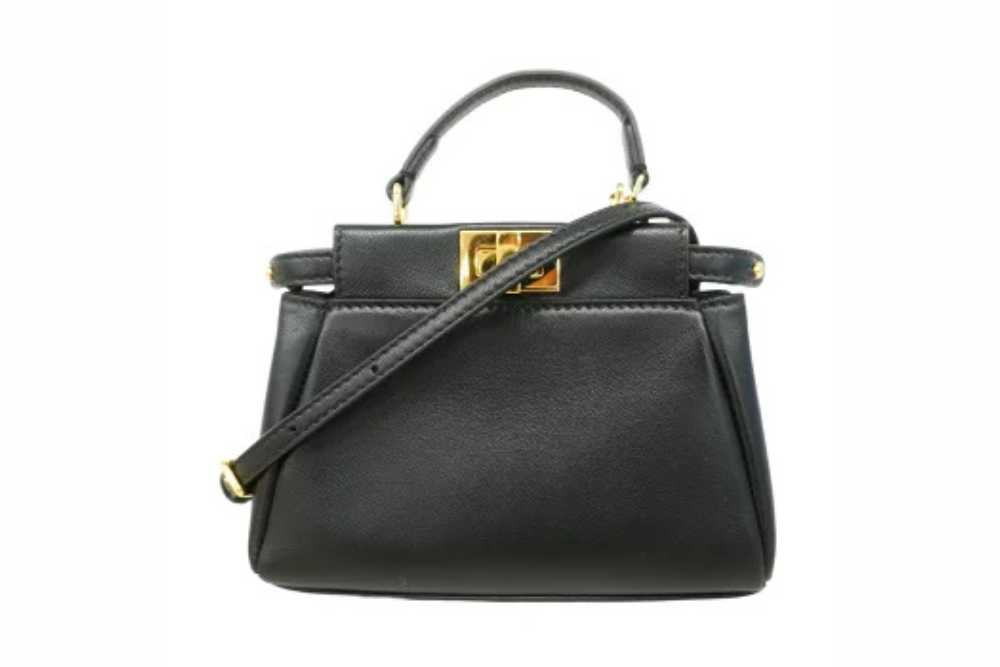 FENDI_マイクロピーカブー レザー ブラック