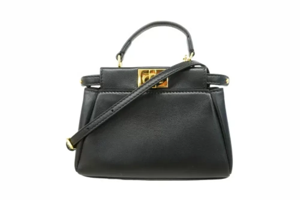 FENDI_ピーカブー_マイクロ_レザーブラック