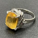 Pt900 琥珀 リング