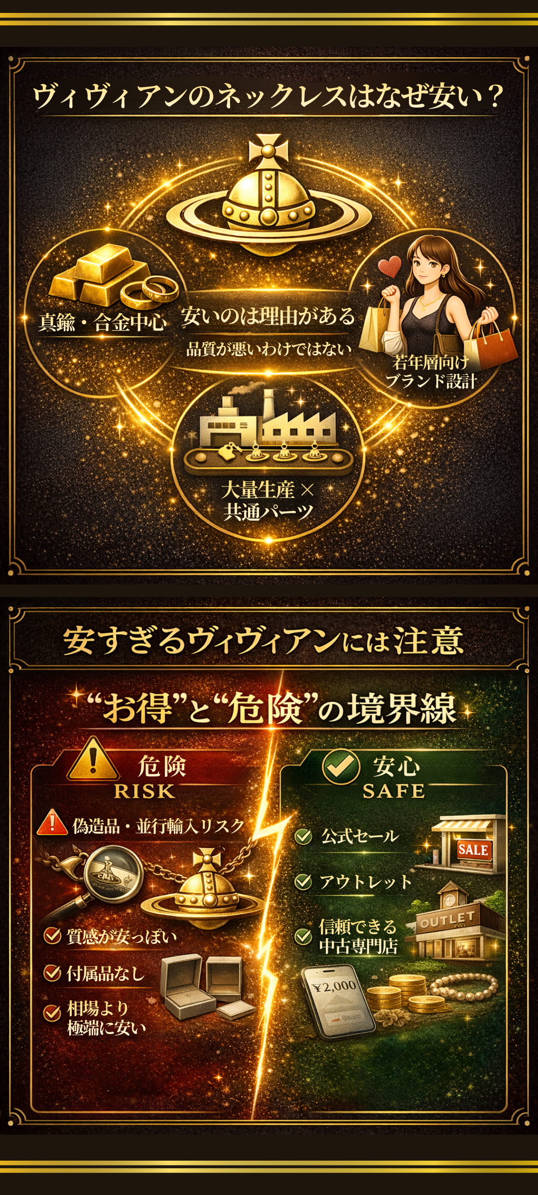 ヴィヴィアンのネックレスはなぜ安い?並行輸入品や安すぎる偽物リスクを徹底解説