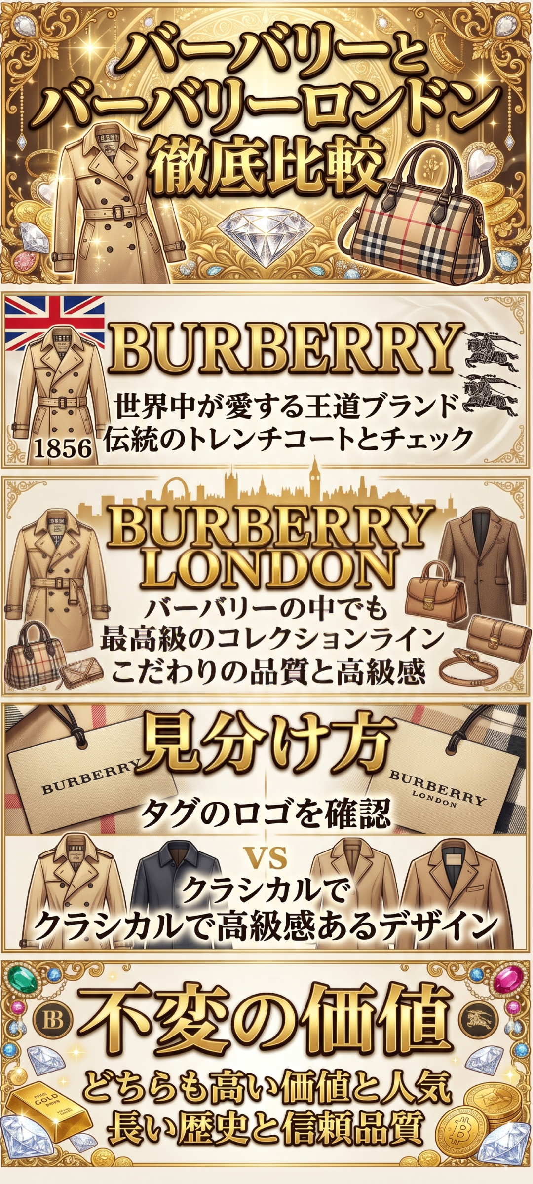 バーバリーとバーバリーロンドンの違いとは?タグや価格から正しく見極める方法を徹底解説