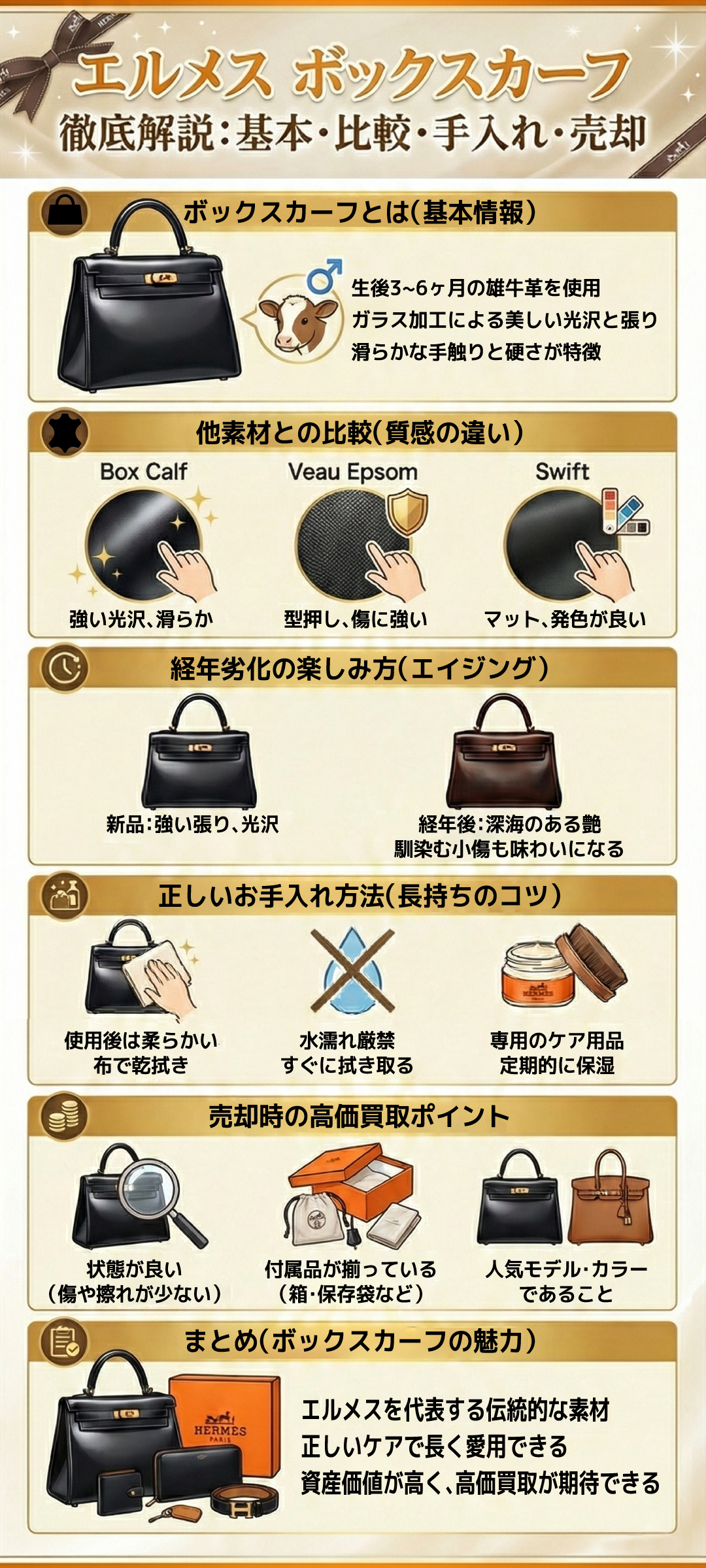 エルメス ボックスカーフを徹底解説！魅力・特徴・お手入れ方法までご紹介