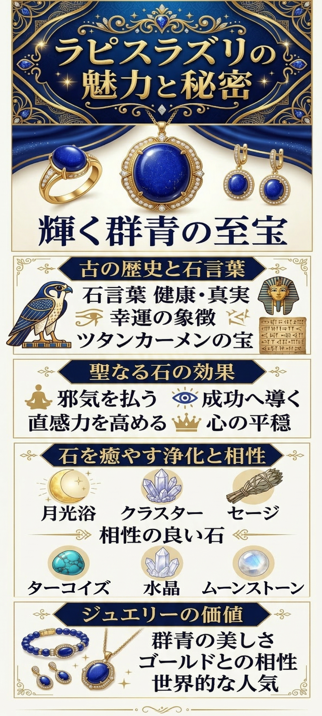 ラピスラズリ（瑠璃）の意味や効果とは？石言葉や「怖い」と言われる理由を徹底解説