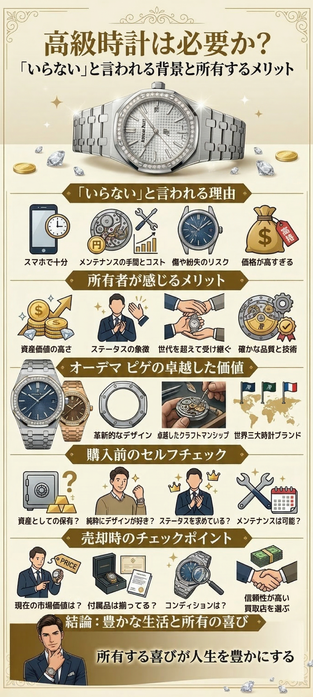 高級時計はいらない時代？買う意味・メリットや必要派＆不要派の考えを徹底解説