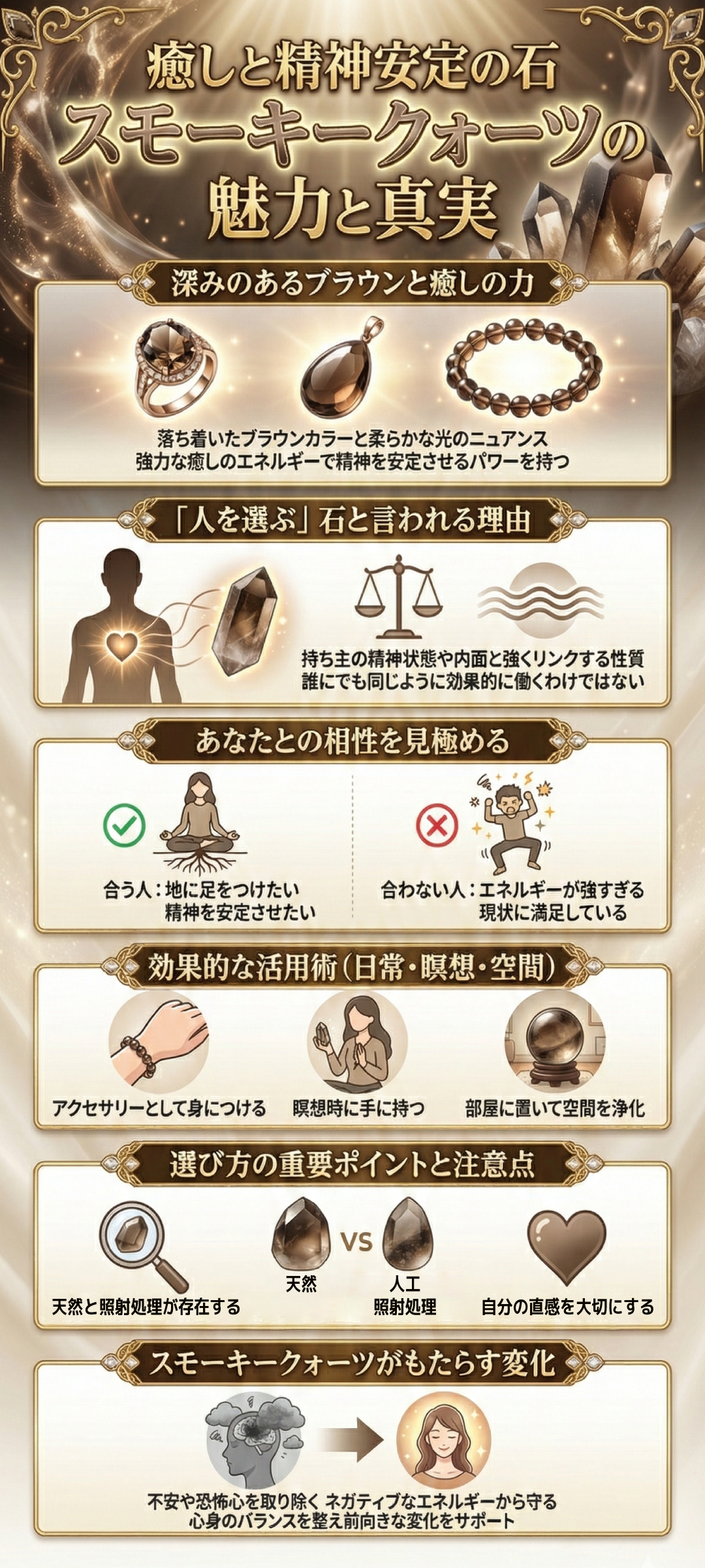 スモーキークォーツ（SmokyQuartz）は人を選ぶ？合わない理由と相性の見分け方を徹底解説！