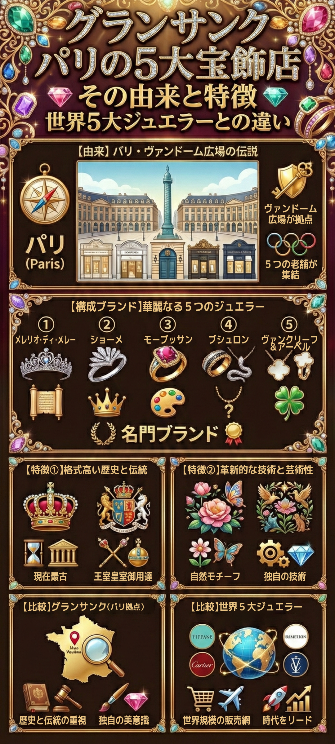 グランサンクとは？フランス5大宝石ブランドの格付けと指輪の魅力を解説