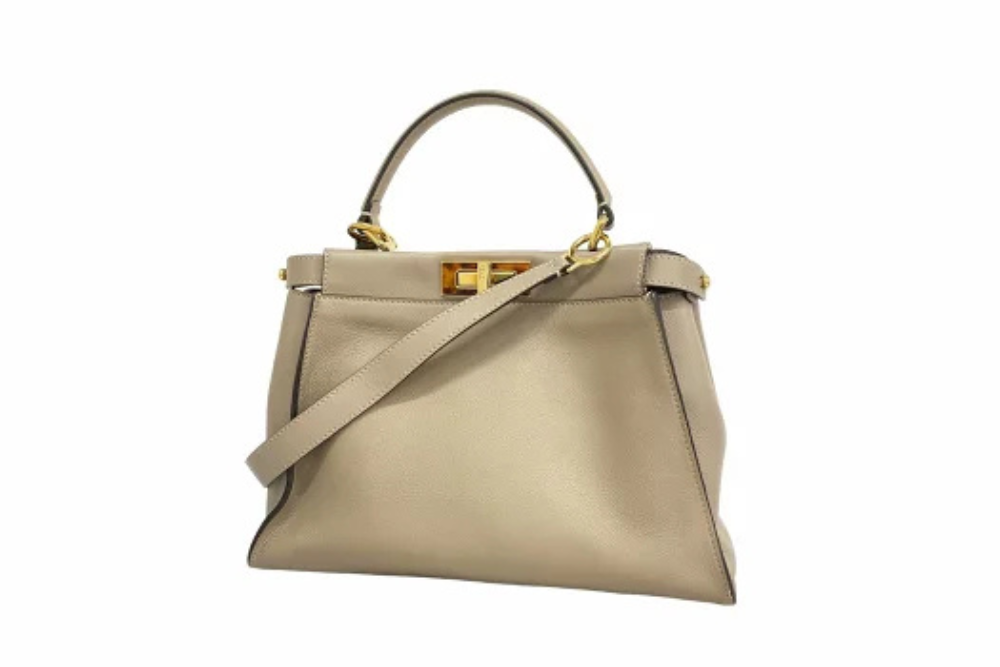 FENDI_ピーカブー レザー グレージュ