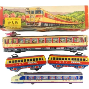 ブリキ 修学旅行電車「ひので」 特急食堂車「かもめ」 新幹線「ひかり」昭和レトロ