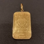 金 インゴットネックレストップ