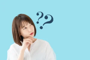 ？を浮かべる女性