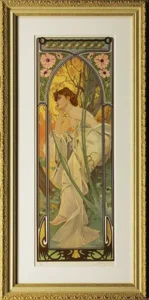 絵画 アルフォンス・ミュシャ 夕べの夢想