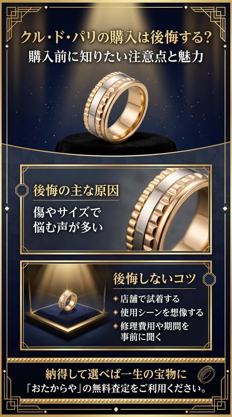 ブシュロン「クル・ド・パリ」を購入するのは後悔する？その理由と対策を徹底解説