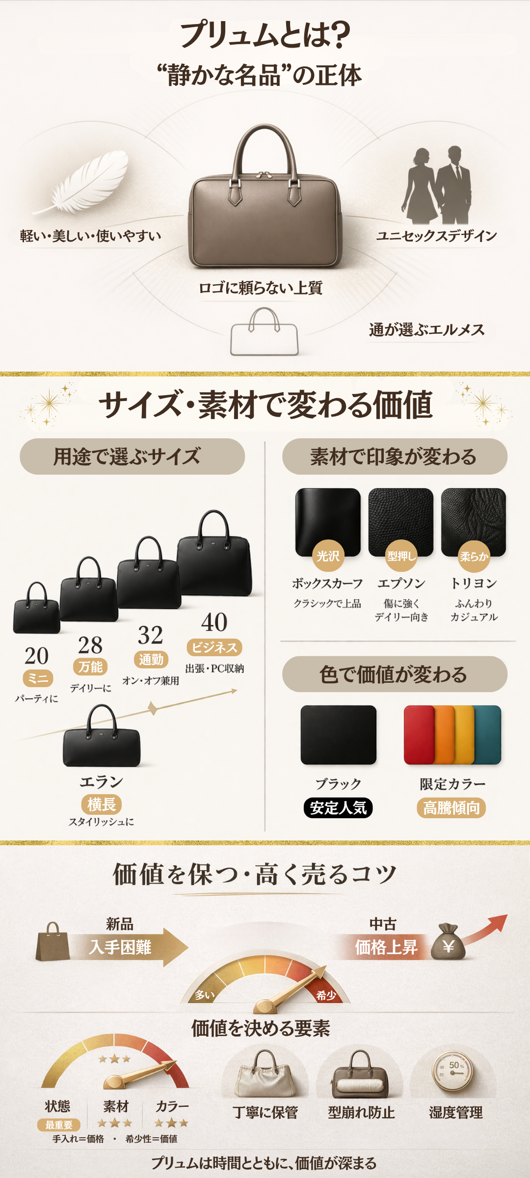 エルメス「プリュム」とは？サイズ・人気カラー・買取相場まで徹底解説