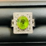 K18 ペリドット リング