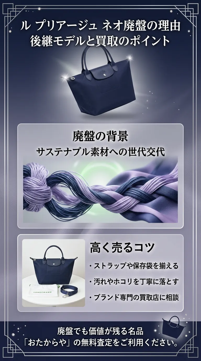 ロンシャンのルプリアージュネオはなぜ廃盤になった？後継モデルの有無やと買取価格をご紹介