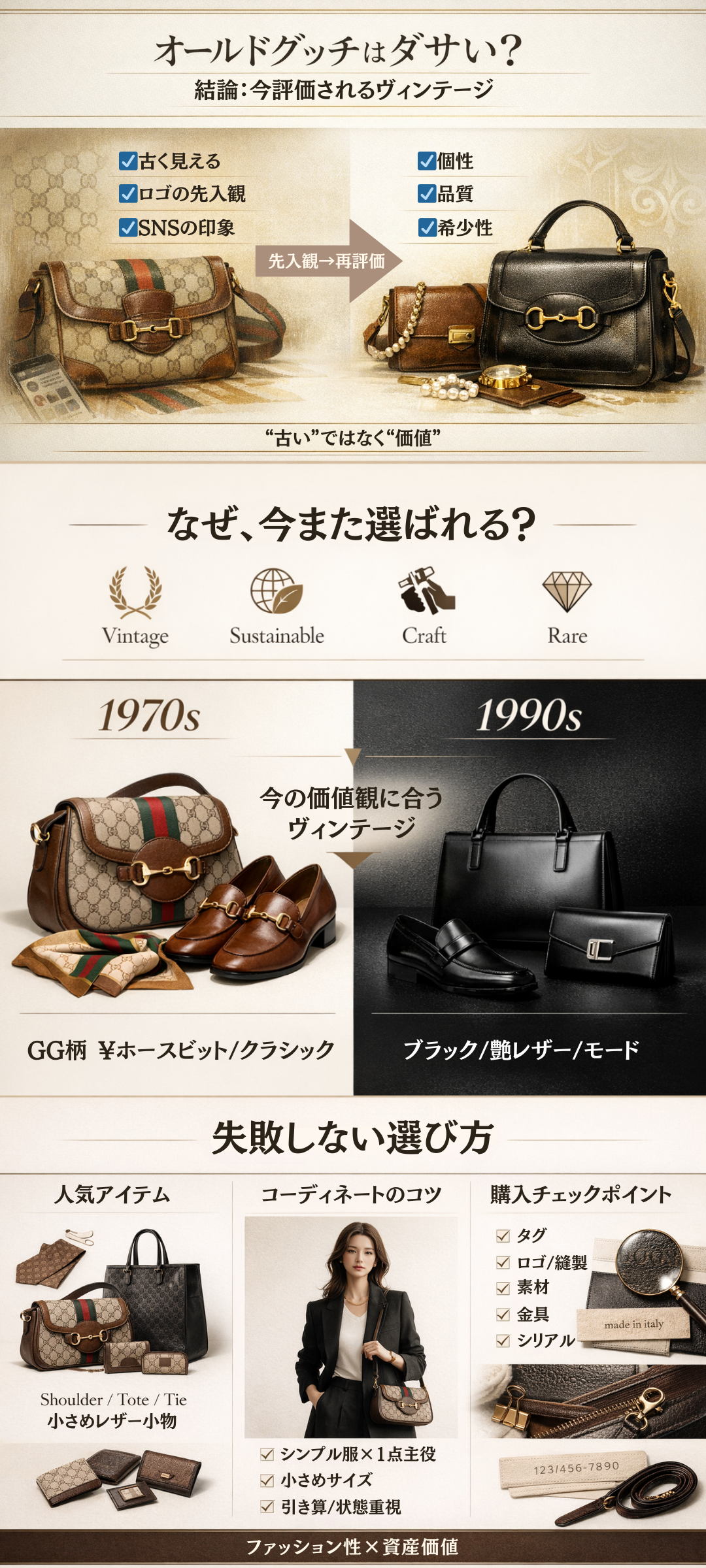 オールドグッチはダサい？再注目される理由とおすすめ年代別デザインを紹介