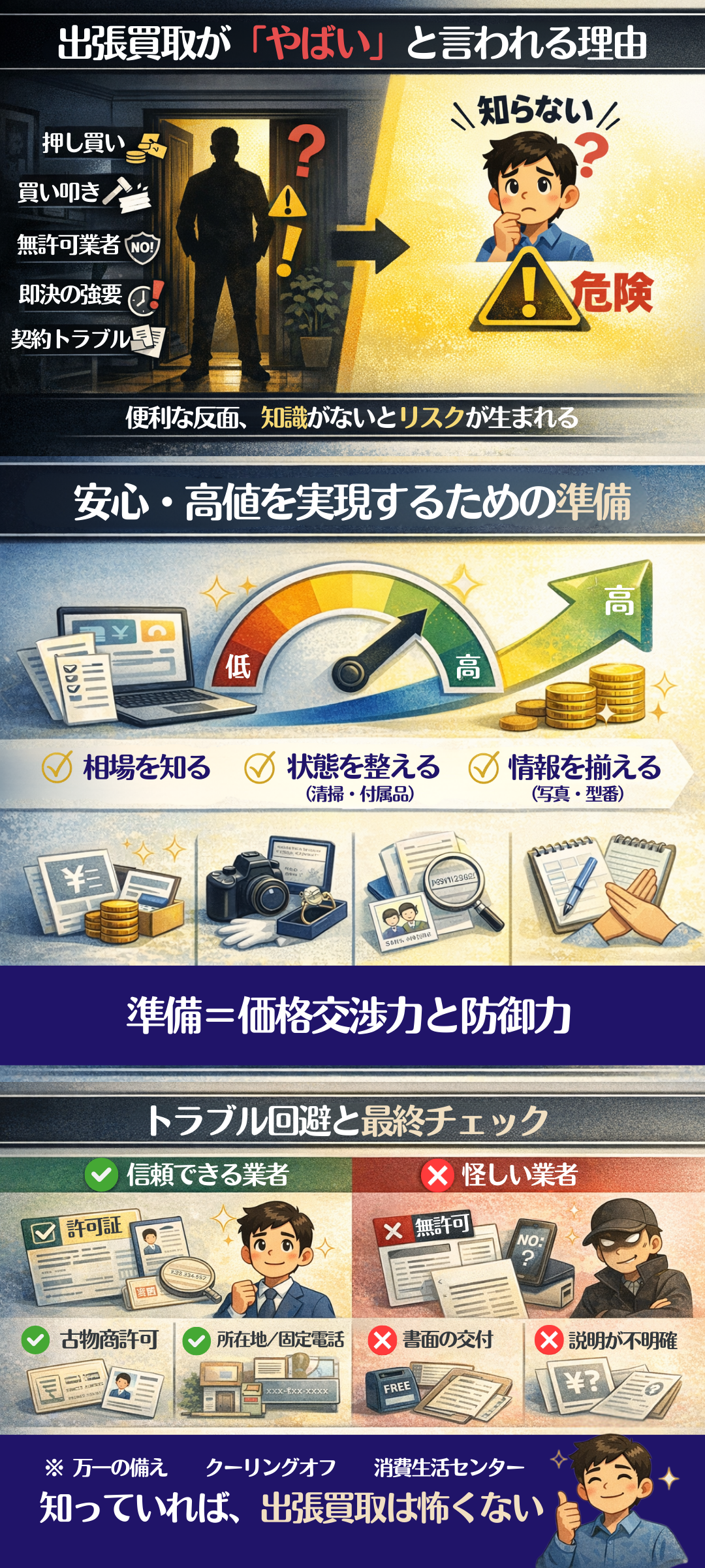 出張買取がやばいと言われる理由とは？安心して利用するためのポイントをご紹介