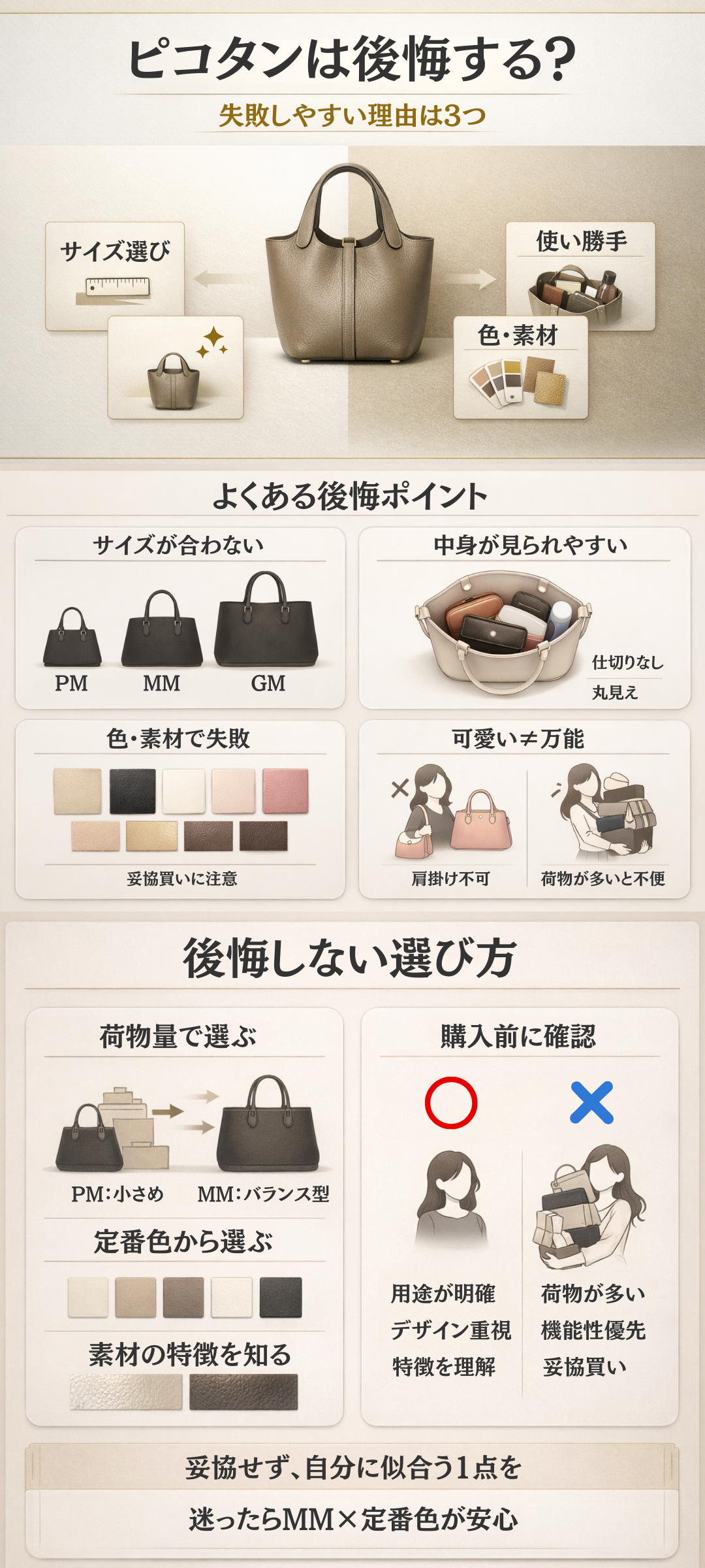 エルメス「ピコタン」は後悔する?使い勝手やサイズ・カラーまで徹底解説